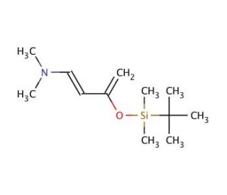 trans-3-(tert-Butyldimethylsilyloxy)-N,N-dimethyl-1,3-butadien-1-amine (CAS 194233-66-4) - chemical structure image