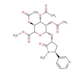trans-3&prime;-Hydroxy Cotinine 2,3,4-Tri-O-acetyl-O-&beta;-D-glucuronide Methyl Ester - chemical structure image
