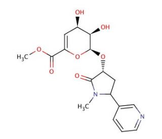 trans-3&prime;-Hydroxy Cotinine-O-(4-deoxy-4,5-didehydro)-&beta;-D-glucuronide Methyl Ester - chemical structure image