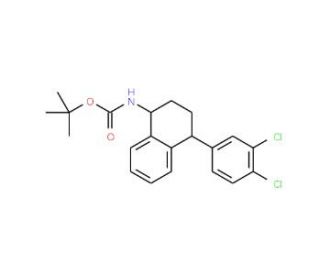 trans-4-(3,4-Dichlorophenyl)-1,2,3,4-tetrahydro-N-boc-1-naphthalenamine - chemical structure image
