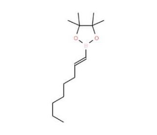 trans-4,4,5,5-Tetramethyl-2-oct-1-enyl-1,3,2-dioxaborolane (CAS 170942-79-7) - chemical structure image
