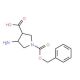 trans-4-Amino-1-Cbz-pyrrolidine-3-carboxylic acid - chemical structure image