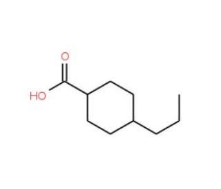 trans-4-n-Propylcyclohexanecarboxylic acid (CAS 38289-27-9) - chemical structure image