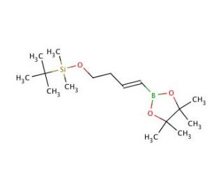 trans-4-(tert-Butyldimethylsiloxy)-1-buten-1-ylboronic acid pinacol ester (CAS 480425-30-7) - chemical structure image
