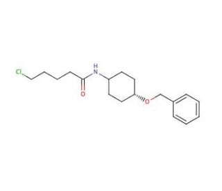 trans-5-Chloro-N-[4-(phenylmethoxy)cyclohexyl]pentanamide (CAS 98454-45-6) - chemical structure image