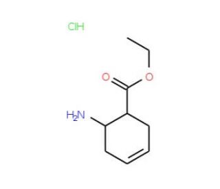trans-6-Amino-cyclohex-3-enecarboxylic acid ethyl ester hydrochloride (CAS 142547-16-8) - chemical structure image