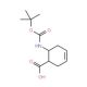 trans-6-tert-Butoxycarbonylamino-cyclohex-3-enecarboxylic acid (CAS 865689-24-3) - chemical structure image