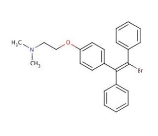 trans-(E)-1-Bromo-2-[4-[2-(dimethylamino)ethoxy]phenyl]-1,2-diphenylethene (CAS 19118-19-5) - chemical structure image