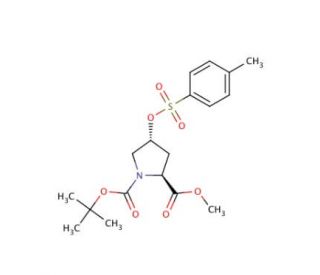 trans-N-tert-Butyloxycarbonyl-4-tosyloxy-L-proline Methyl Ester - chemical structure image
