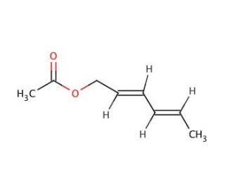 trans,trans-2,4-Hexadienyl acetate (CAS 1516-17-2) - chemical structure image