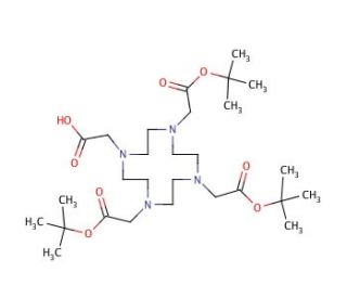 Tri-tert-butyl 1,4,7,10-tetraazacyclododecane-1,4,7,10-tetraacetate (CAS 137076-54-1) - chemical structure image