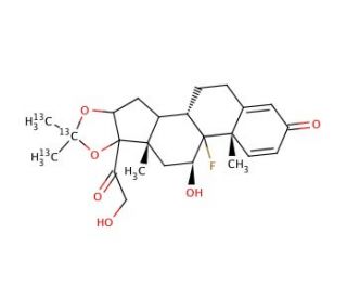 Triamcinolone-13C3 Acetonide (CAS 1264131-86-3) - chemical structure image