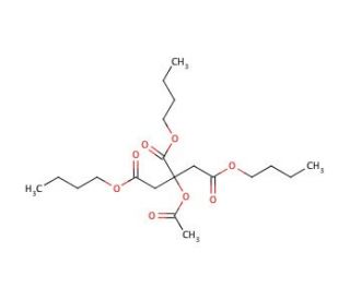 Tributyl O-acetylcitrate (CAS 77-90-7) - chemical structure image