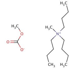 Tributylmethylammonium methyl carbonate solution (CAS 274257-37-3) - chemical structure image