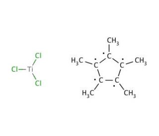 Trichloro(pentamethylcyclopentadienyl)titanium(IV) (CAS 12129-06-5) - chemical structure image