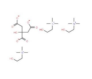 Tricholine Citrate (ca. 65% in Water) (CAS 546-63-4) - chemical structure image
