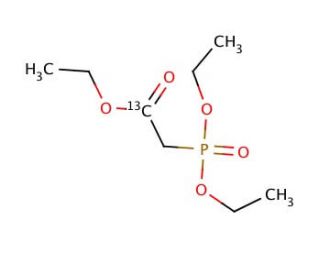 Triethyl phosphonoacetate-1-13C (CAS 61203-67-6) - chemical structure image