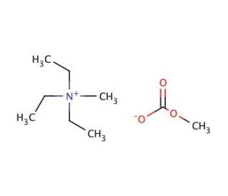 Triethylmethylammonium methyl carbonate solution (CAS 113840-08-7) - chemical structure image