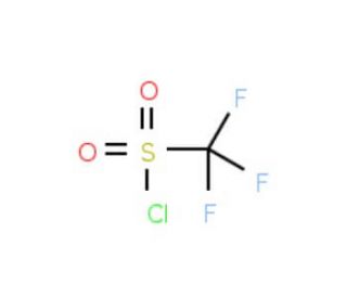 Trifluoromethanesulfonyl chloride (CAS 421-83-0) - chemical structure image