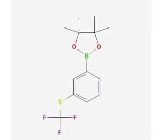 Trifluoromethylthio-3-(4,4,5,5-tetramethyl-[1,3,2]dioxaborolan-2-yl)-benzene (CAS 1026796-07-5) - chemical structure image