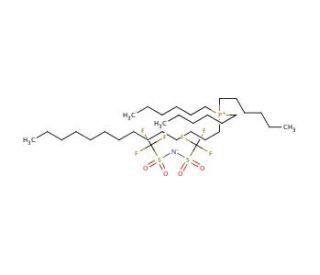 Trihexyltetradecylphosphonium bis(trifluoromethylsulfonyl)amide (CAS 460092-03-9) - chemical structure image