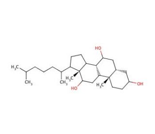Trihydroxycoprostane (CAS 547-96-6) - chemical structure image