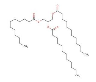 Trilauroylglycerol (CAS 538-24-9) - chemical structure image