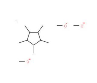 Trimethoxy(pentamethylcyclopentadienyl)titanium(IV) (CAS 123927-75-3) - chemical structure image