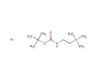 Trimethyl (2-N-t-Butoxycarbonylamino)ethylammonium bromide (CAS 945713-45-1 (free base)) - chemical structure image