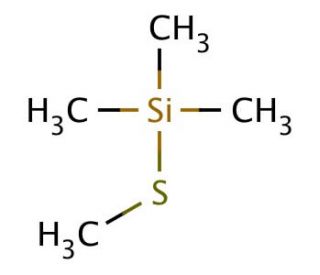 Trimethyl(methylthio)silane (CAS 3908-55-2) - chemical structure image