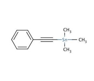 Trimethyl(phenylethynyl)tin (CAS 1199-95-7) - chemical structure image