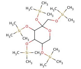 Trimethylsilyl-D-(&minus;)-fructose (CAS 53538-03-7) - chemical structure image