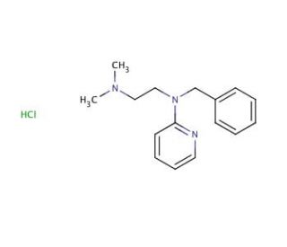 Tripelennamine hydrochloride (CAS 154-69-8) - chemical structure image