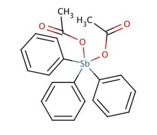 Triphenylantimony(V) diacetate (CAS 1538-62-1) - chemical structure image