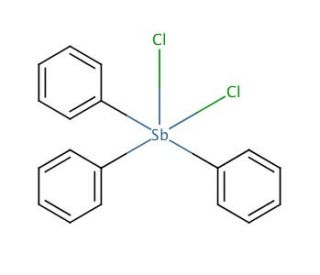Triphenylantimony(V) dichloride (CAS 594-31-0) - chemical structure image