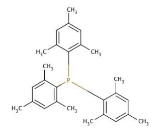 Tris(2,4,6-trimethylphenyl)phosphine (CAS 23897-15-6) - chemical structure image