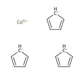Tris(cyclopentadienyl)gadolinium(III) (CAS 1272-21-5) - chemical structure image