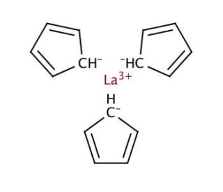 Tris(cyclopentadienyl)lanthanum(III) (CAS 1272-23-7) - chemical structure image