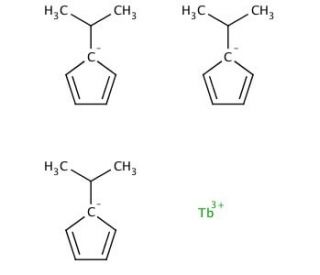 Tris(isopropylcyclopentadienyl)terbium(III) (CAS 312696-25-6) - chemical structure image