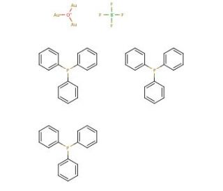 Tris(triphenylphosphinegold)oxonium tetrafluoroborate (CAS 53317-87-6) - chemical structure image