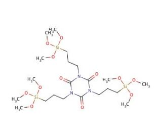 Tris[3-(trimethoxysilyl)propyl] isocyanurate (CAS 26115-70-8) - chemical structure image