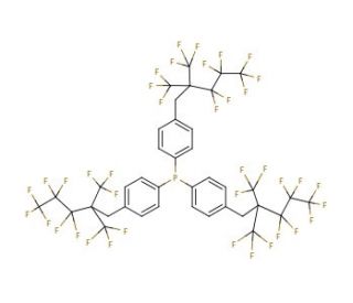 Tris[4-(3,3,4,4,5,5,5-heptafluoro-2,2-bis(trifluoromethyl)pentyl)phenyl] phosphine (CAS 322647-82-5) - chemical structure ima