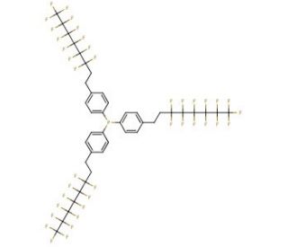 Tris[4-(3,3,4,4,5,5,6,6,7,7,8,8,8-tridecafluorooctyl)phenyl]phosphine (CAS 219985-31-6) - chemical structure image