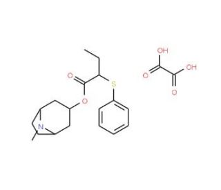 Tropine 2-(phenylthio)butanoate oxalate salt (CAS 155059-55-5) - chemical structure image