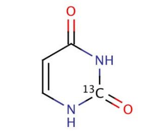 Uracil-2-<sup>13</sup>C (CAS 35803-45-3) - chemical structure image