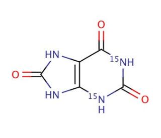 Uric acid-1,3-<sup>15</sup>N2 (CAS 62948-75-8) - chemical structure image