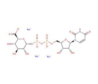 Uridine 5&prime;-diphosphoglucuronic acid trisodium salt (CAS 63700-19-6) - chemical structure image