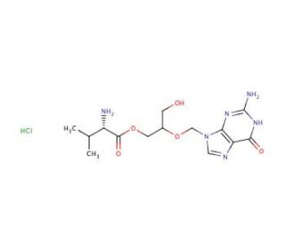 Valganciclovir Hydrochloride (CAS 175865-59-5) - chemical structure image