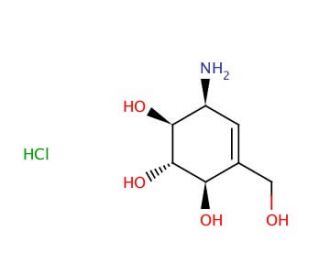 (&plus;)-Valienamine Hydrochloride (CAS 38231-86-6) - chemical structure image