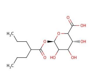 Valproic Acid &beta;-D-Glucuronide (CAS 60113-83-9) - chemical structure image